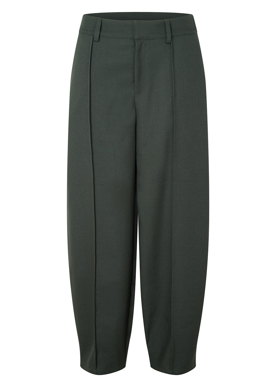 mbyM Pija-M pantalon met ballon effect donker groen voorkant